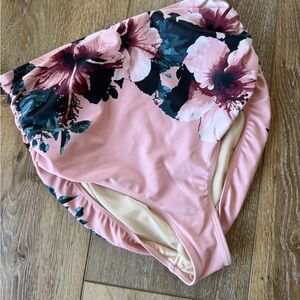 Albion Fit Floral High-Waisted Bikini Bottoms